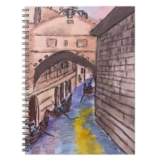 Cuaderno espiral - Cubierta de canales de Venecia