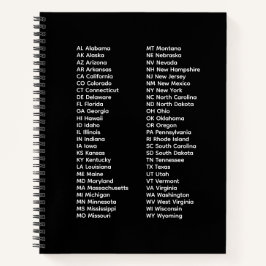 Cuaderno espiral de 50 estados