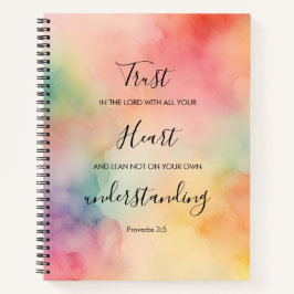 Cuaderno espiral de 8.5 x 11 que muestra Proverbio