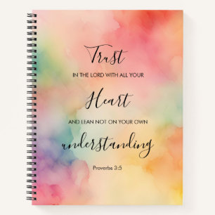 Cuaderno espiral de 8.5 x 11 que muestra Proverbio
