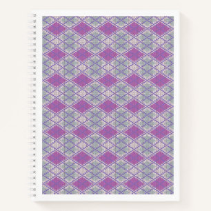 CUADERNO ESPIRAL DE 8.5X11 PUNTO ARGYLE LILAC