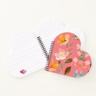 Cuaderno espiral de acuarela elegante moderno