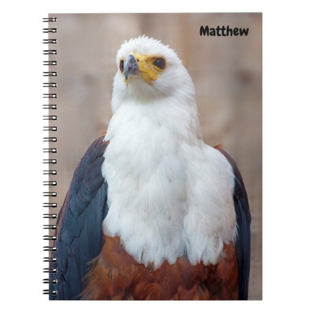 Cuaderno espiral de Águila Pescadora Africana (Frente)