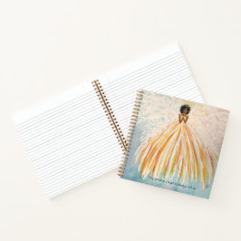 Cuaderno espiral de ángeles pintados a mano (8,5 x