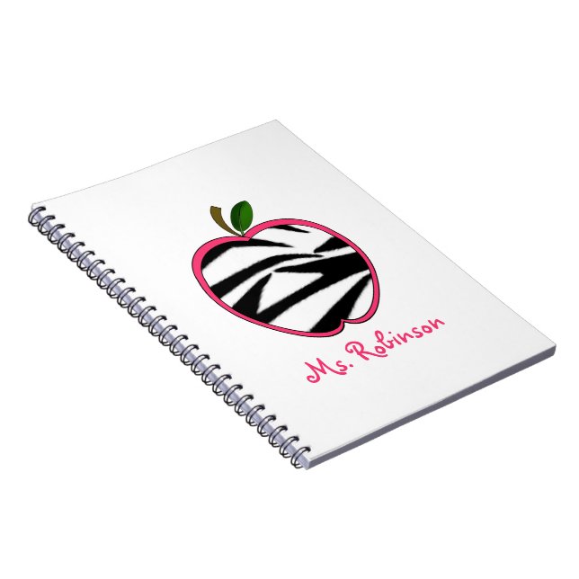 Cuaderno espiral de Apple de la cebra para los (Lado Derecho)