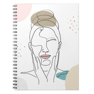Cuaderno Espiral de arte de la línea corporal de la mujer M