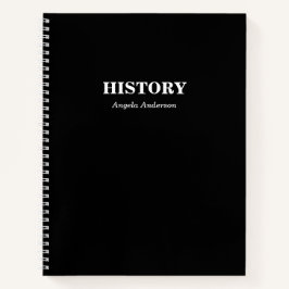 Cuaderno Espiral de asignatura personalizada de escuela neg