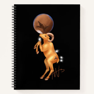 Cuaderno Espiral de Astro Aries Mars Zodiac
