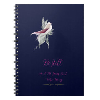 Cuaderno espiral de aves botánicas elegante