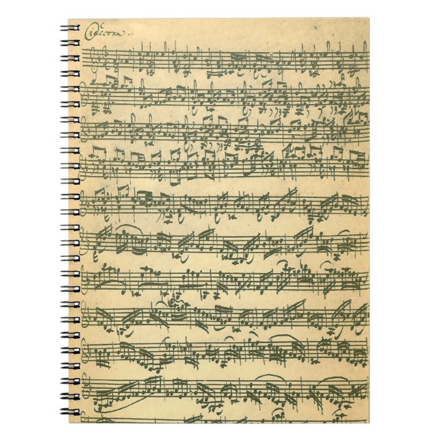 Cuaderno espiral de Bach Chaconne (Frente)