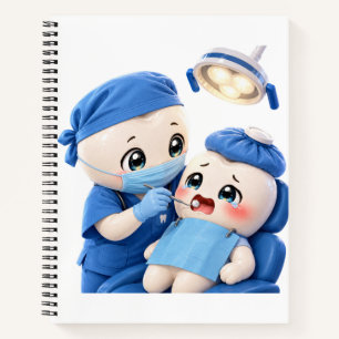 Cuaderno espiral de bebé paciente de dentista lind