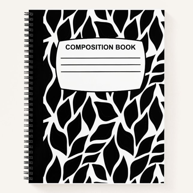 Cuaderno Espiral de bloc de notas de composición en blanco  (Anverso)