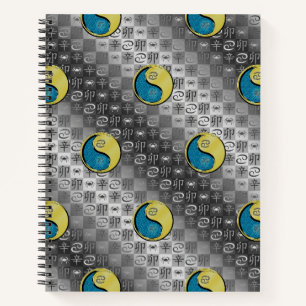 Cuaderno espiral de Cáncer y Conejo de Metal