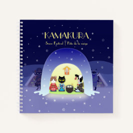 Cuaderno Espiral de celebración de Nieve de Edo-Neko
