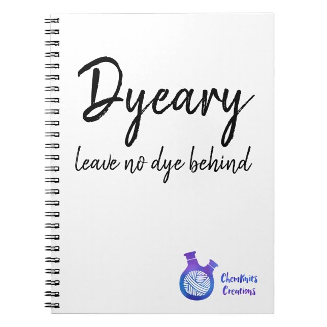 Cuaderno espiral de ChemKnits "Dyeary" con el (Frente)