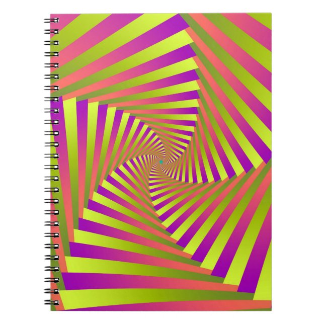 Cuaderno Espiral de cinco brazos psicodélico (Frente)