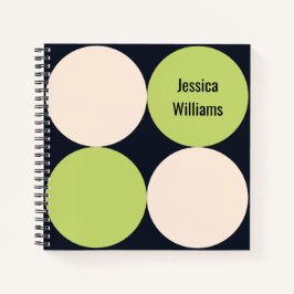 Cuaderno espiral de círculos modernidad de mediado