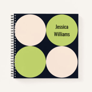 Cuaderno espiral de círculos modernidad de mediado