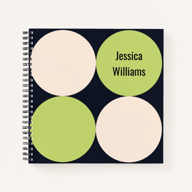 Cuaderno espiral de círculos modernidad de mediado (Anverso)
