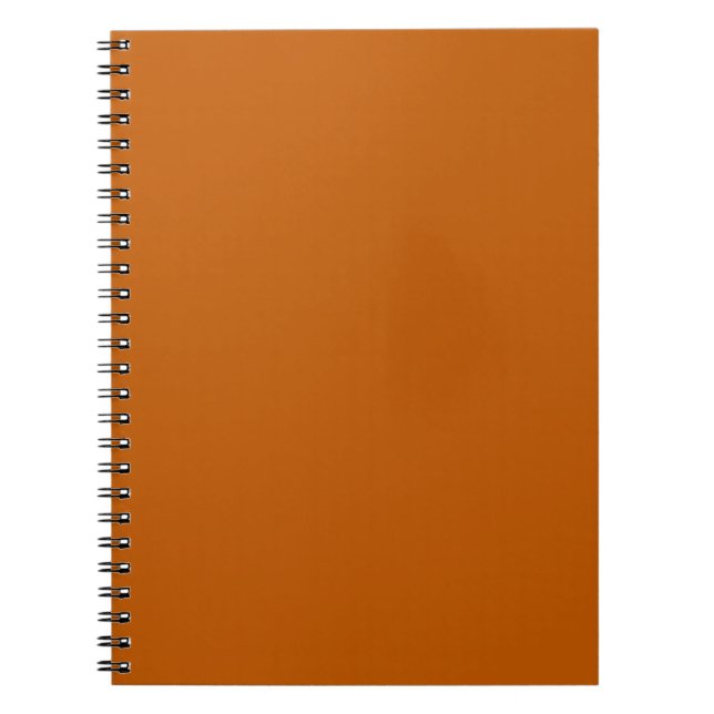 Cuaderno espiral de color naranja quemado (Frente)