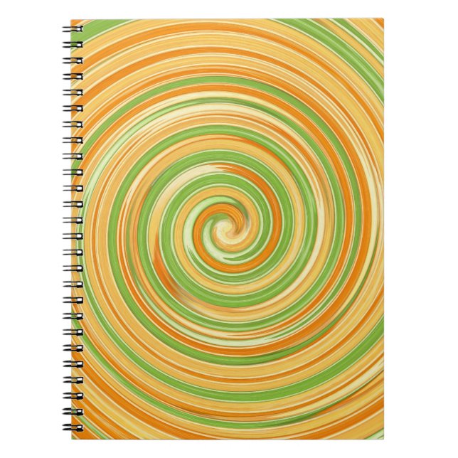 Cuaderno Espiral de colores cítricos divertidos (Frente)