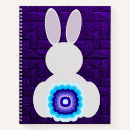 Cuaderno espiral de conejo morado