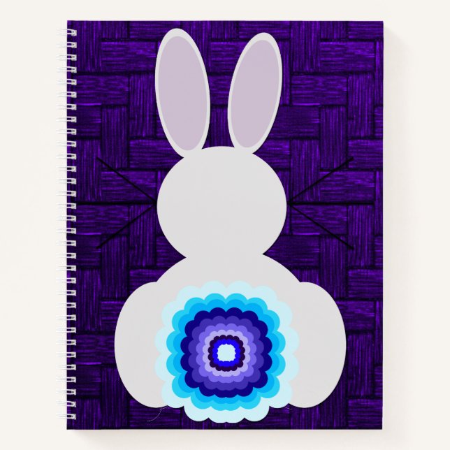 Cuaderno espiral de conejo morado (Anverso)