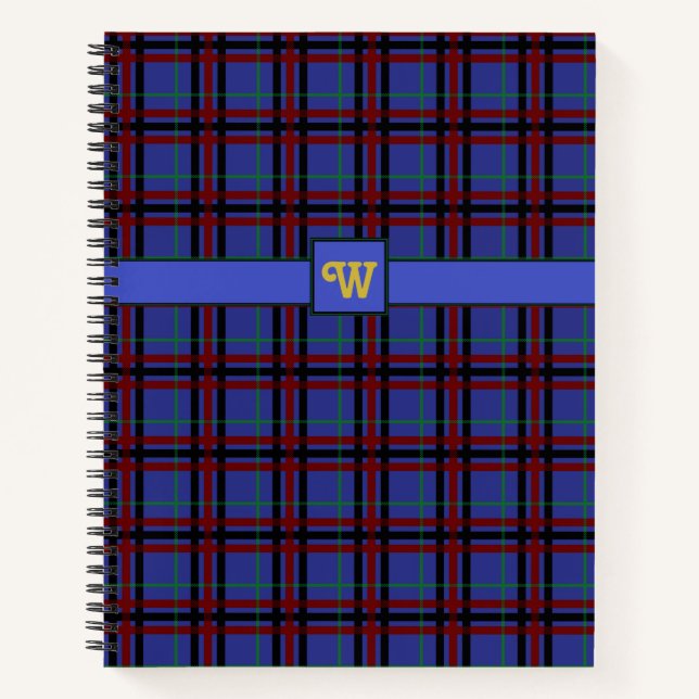 Cuaderno espiral de cuadros con tonos de joya (Anverso)