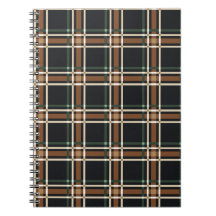 Cuaderno espiral de cuadros escoceses de Dark Acad