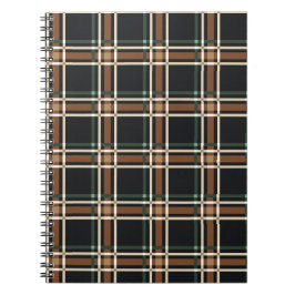 Cuaderno espiral de cuadros escoceses de Dark Acad