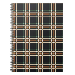 Cuaderno espiral de cuadros escoceses de Dark Acad