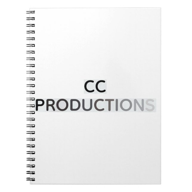 Cuaderno espiral de degradado de negro a gris de C (Frente)