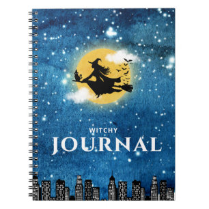 Cuaderno espiral de diario forrado de luz lunar má