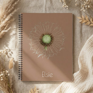 Cuaderno espiral de diente de león – Diseño botáni