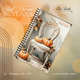Cuaderno espiral de diseño de otoño personalizado