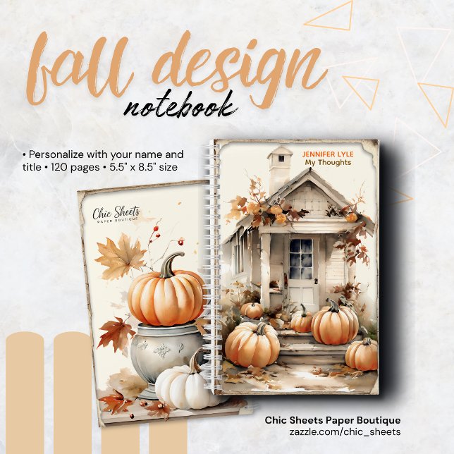 Cuaderno espiral de diseño de otoño personalizado (Subido por el creador)