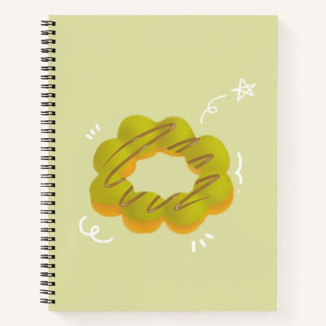 Cuaderno espiral de donut de mocha (Anverso)
