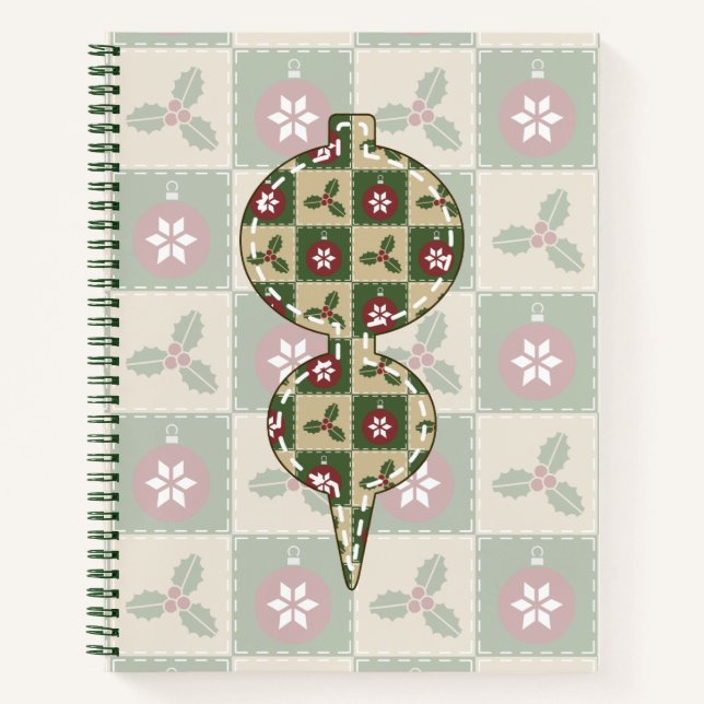 Cuaderno espiral de edredón de Navidad (Anverso)