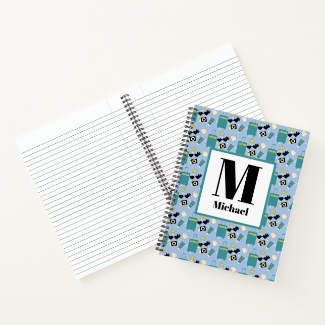 Cuaderno espiral de elementos lindos de vacaciones (Interior)