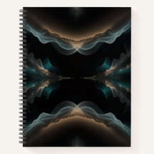 Cuaderno espiral de energía de onda abstracta