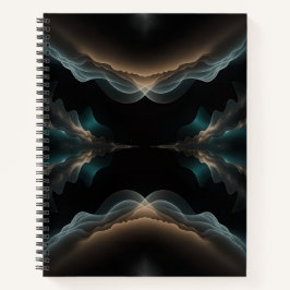 Cuaderno espiral de energía de onda abstracta