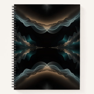 Cuaderno espiral de energía de onda abstracta