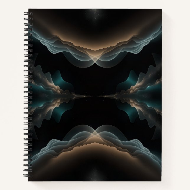 Cuaderno espiral de energía de onda abstracta (Anverso)