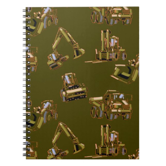 Cuaderno espiral de equipo pesado para el trabajo (Frente)