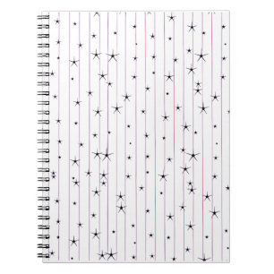 Cuaderno espiral de estrellas celestiales minimali