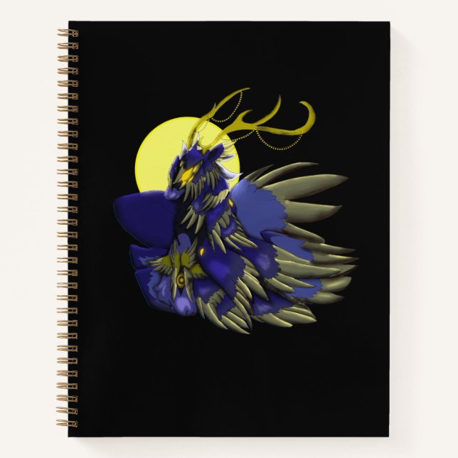 Cuaderno espiral de fantasía oscura de reno Comet (Anverso)