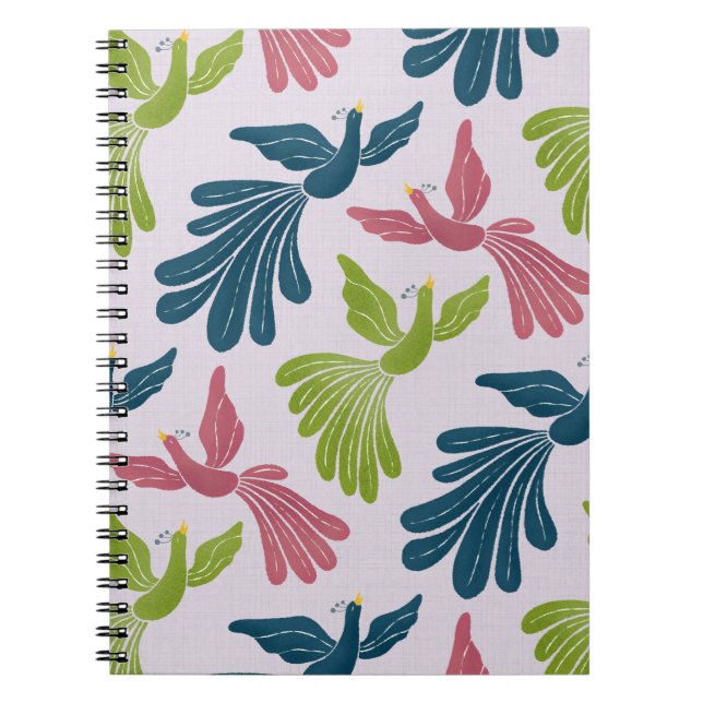 Cuaderno espiral de Firebirds Modernos de mediados (Frente)