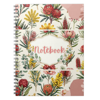 Cuaderno espiral de flores nativas australianas