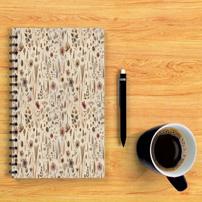 Cuaderno Espiral de Flores Prensadas de Herbario V (Notebook)
