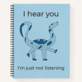 Cuaderno espiral de Foghorn Dino "Te escucho" Meme